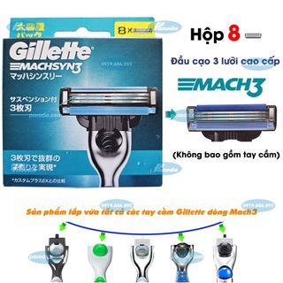Lưỡi dao cạo râu Gillette Mach3+ (đầu cạo 3 lưỡi kép - không bao gồm tay cầm)