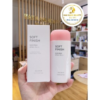 Kem Chống Nắng Missha Soft Finish Sun Milk SPF50+ PA+++ mẫu mới (màu hồng)