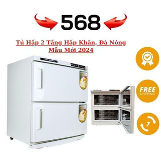 Tủ Hấp Khăn, Máy Hấp Khăn 2 Tầng Chuyên Dụng Hấp Khăn Nóng Cho Spa