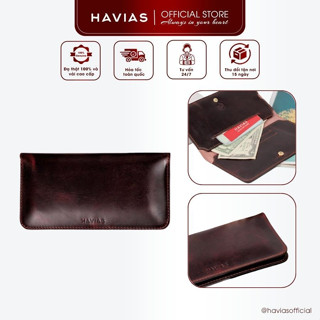 LEMO HAVIAS ví dài cầm tay thiết kế gọn nhẹ da bò Vachetta cao cấp