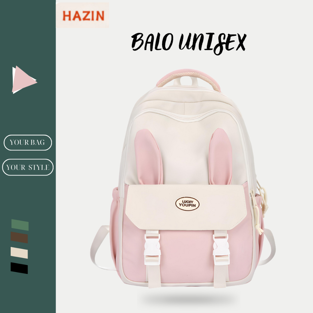 Balo đi học thời trang HAZIN nam nữ chống thấm nước phong cách Unisex đựng vừa laptop16 inch, cặp đi