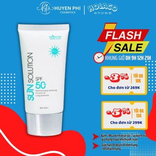 Kem Chống Nắng Huyền Phi SunSolution Chống Nắng Nâng Tone SPF 50+ PA++++ 50ML