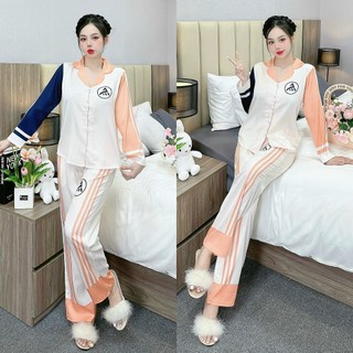 Đồ bộ nữ ANH MỸ pijama mặc nhà , đồ ngủ nữ lụa xước cao cấp tay dài quần dài bigsize SP0311