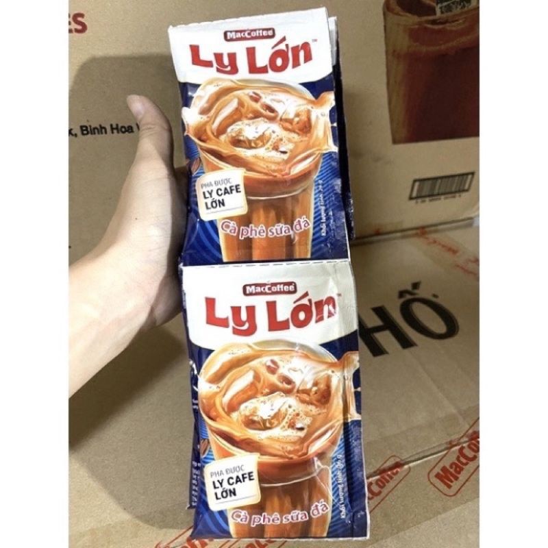 (Date 2026)  Cà phê sữa đá Maccoffee ly lớn (10 gói x 26gr)