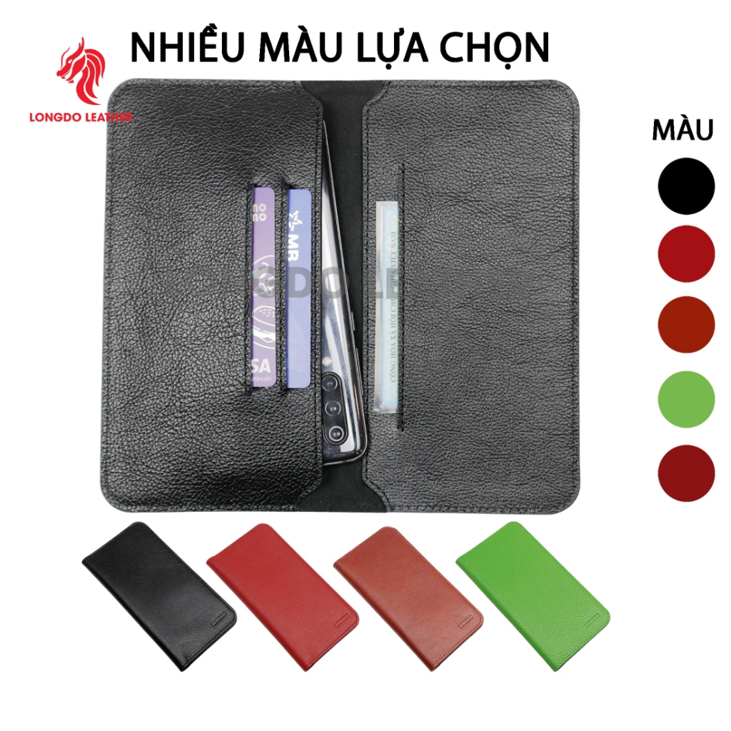 Ví cầm tay da bò thật thương hiệu LONGDO LEATHER- BNM02