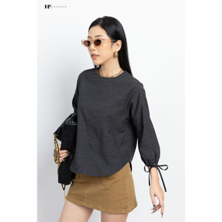 Áo Sơ Mi Nữ JP FASHION Chất Liệu Kate Tôn Dáng Vải Mát Đứng Form, Sơ Mi Nữ Tay Lửng Cổ Tròn 10608974