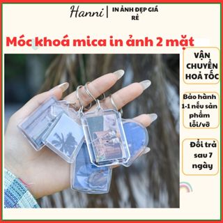 Móc khoá mica in  ảnh 2 mặt, in Mã QR Code Thanh Toán thông minh theo yêu cầu