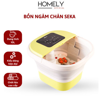 Bồn ngâm chân massage thư giãn SEKA cao cấp gập gọn, 4 chế độ điều khiển từ xa, cảm ứng