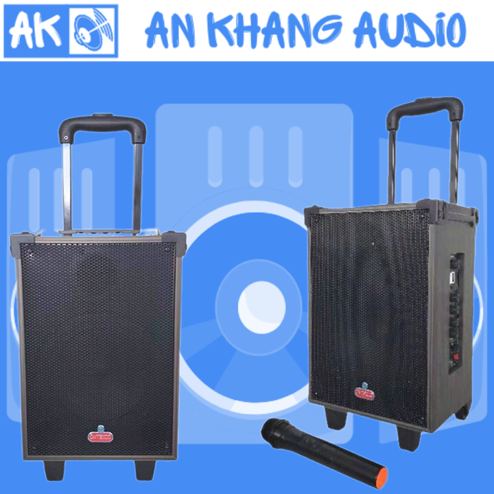 (An khang Audio) Loa kéo di động mini ONTEKCO 8001 kèm 1 micro không dây Bass 20 cực căng, hát karaoke - loa kéo ontek