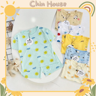 Bộ cộc tay thun lạnh Minky Mom hoạ tiết siêu xinh cho bé trai, bé gái mềm mịn thoáng mát cho bé trai/gái