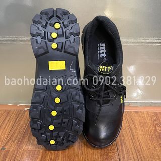 Giày bảo hộ lao động đế vàng chỉ vàng da thật, đế thép NTT-D01
