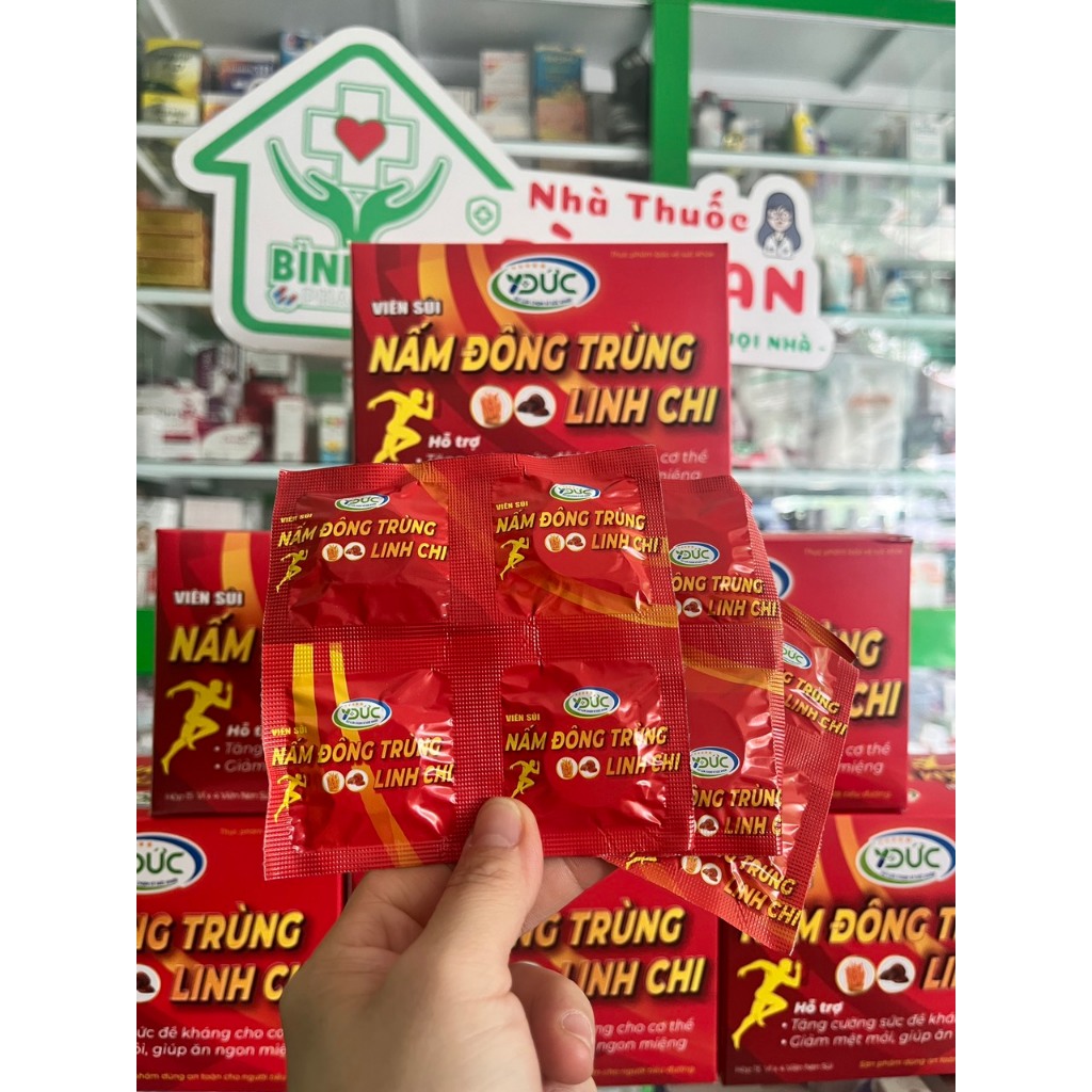 Viên sủi Nấm Đông Trùng Linh Chi tăng cường đề kháng, giảm mệt mỏi - NT Bình An.