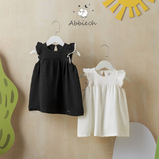 Váy sát nách bé gái ABBIEOH cotton tay bèo họa tiết vintage cho bé 0-3 tuổi VL606 VL609 VL634