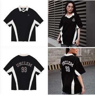 Áo polo local brand cổ tim Uncle M cotton 100% nam nữ Unisex in lụa trame - /93/ Polo