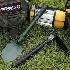 Cuốc Xẻng phượt đa năng 4in1 có la bàn + tặng kèm túi đựng