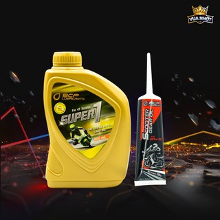 Combo 1 Chai Nhớt Xe Tay Ga 10W40, API SL, 800mL + 1 Nhớt Láp 80W90, GL-5, 120mL Nhập Khẩu Thái Lan