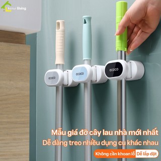 Kẹp giữ cây lau nhà, chổi dán tường DION thiết kế sang trọng, kẹp đa năng, móc kẹp chổi lau nhà