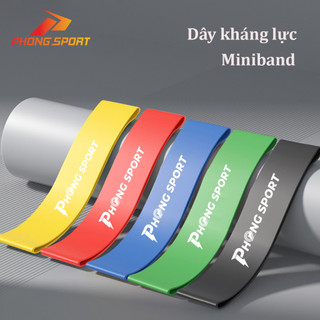 Dây kháng lực, miniband cao su tập gym, tập mông đùi tại nhà bộ 6 dây - PHONG SPORT