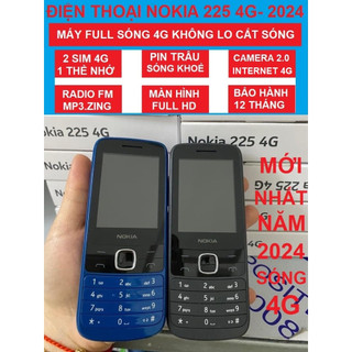 Điện thoại 225 4g mới 100% fullbox, 2 sim 2 sóng, pin trâu sóng khoẻ, mạng 4g, bh 12 tháng