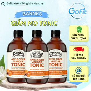 Barnes - Giấm táo mật ong Tonic chai 500ML- Organic Apple Cider Vinegar with mother