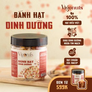 Bánh đồng tiền mix hạt dinh dưỡng Vigonuts snack healthy cho người ăn vặt ăn kiêng hỗ trợ sức khỏe tiêu hóa