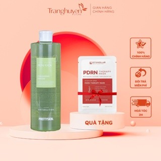 Nước tẩy trang prettyskin pure jeju cica cleansing water tẩy trang rau má cho da mụn nhạy cảm 500ml