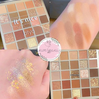 Bảng phấn mắt 25 ô Biya Eye Shadow nhũ lấp lánh, Bảng mắt nội địa Trung 25 màu nhũ lì kim tuyến