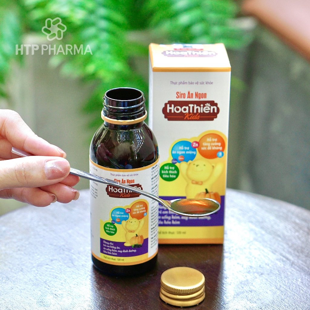 Siro ăn ngon Hoa Thiên chai 120ml giúp bé ăn ngon, hổ trợ phát triển trí não, tăng sức đề kháng của bé
