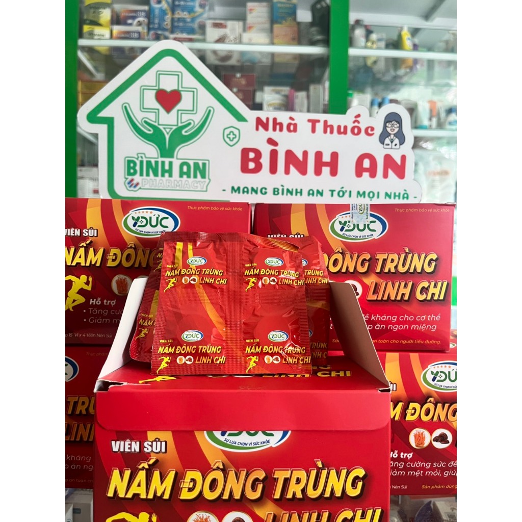 Viên sủi Nấm Đông Trùng Linh Chi tăng cường đề kháng, giảm mệt mỏi - NT Bình An.