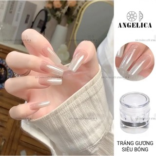 Bột tráng gương siêu bóng chính hãng - Tráng gương nail trong suốt ánh trai trang trí móng ANGELICA