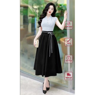  MDU4088 Váy thiết kế thanh lịch chất liệu Mango Hàn cao cấp, hàng 2 lớp chất mát mịn, sang chảnh.