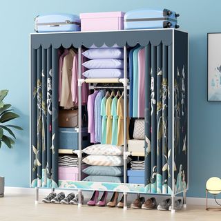 Tủ Đựng Quần Áo Tủ Vải 3 Buồng Khung Thép Loại 1 Vải Cotton