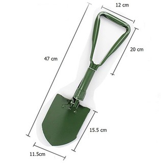 Bộ cuốc xẻng cưa gấp gọn đan năng, Xẻng quân dụng loại lớn Gấp Gọn Đa Công Dụng 47cm