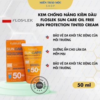 [Sản phẩm chính hãng] Kem chống nắng kiềm dầu Floslek Sun Care Oil Free Sun Protection Tinted Cream 50ml