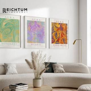 Tranh treo tường canvas tráng gương CANVAS SET3 của  REICHTUM - Treo tường/ Nhà ngủ/ Decor / Chất liệu siêu bền