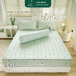  Chiếu Điều Hoà Cao Su Non Bọc Đệm Bo Chun Flower Mịn Decor Kích Thước 1m6 1m8 2m2 Dày 5mm (0,5cm)
