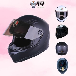 Mũ Bảo Hiểm Fullface AGU Màu Trơn - Bảo Hành 12 Tháng