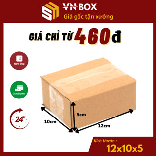 Combo 100 Hộp carton 12x10x5 , hộp carton đóng hàng size nhỏ, đựng phụ kiện, mỹ phẩm , quà tặng - VN Box