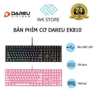 Bàn phím cơ Gaming Dareu EK810 Multiled Bảo hành 24 tháng
