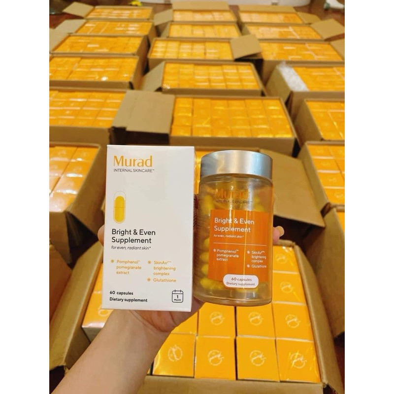 Viên Uống Chống Nắng Nội Sinh Murad Chiết Xuất Từ Quả Lựu Bright & Even Supplement 60 Viên