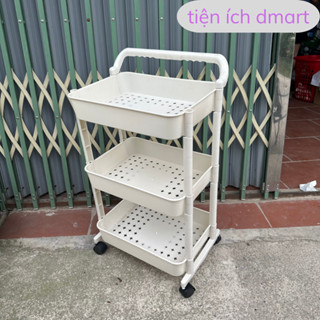 kệ để đồ spa nhựa cao cấp có bánh xe di chuyển tiện lợi, kệ đựng đồ bỉm sữa, bánh kẹo 6910