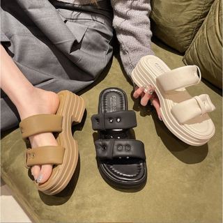Dép quai ngang nữ 2 quai dây khoá