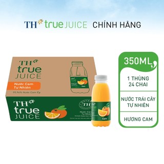 Thùng 24 chai nước cam tự nhiên TH True Juice 350ml (350ml x 24)
