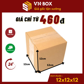 12x12x12 Combo 100 Hộp carton đóng hàng, hộp giấy đóng hàng đựng mỹ phẩm, phụ kiện - VN Box
