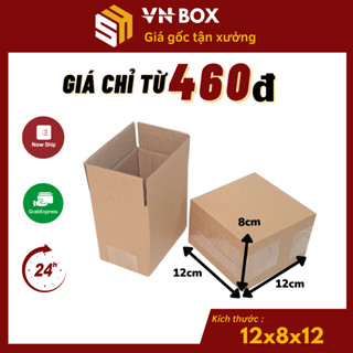 12x8x12 Combo 50 Hộp carton đóng hàng, hộp giấy gói hàng - VN Box