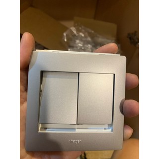 Wgml121as- công tắc đôi 1 chiều - mặt 2- 16a hager