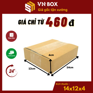 14x12x4 Hộp carton đóng hàng, hộp giấy gói hàng - VN Box