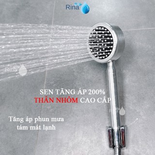 Bộ dây tay sen tắm nhôm tăng áp cao cấp RINA RN205 - vòi hoa sen - bông sen tắm 