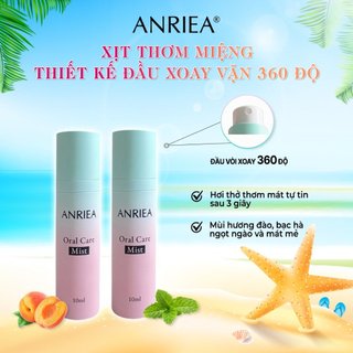 ANRIEA XỊT THƠM MIỆNG ĐẦU XOAY/VẶN 360 NHỎ GỌN TIỆN LỢI