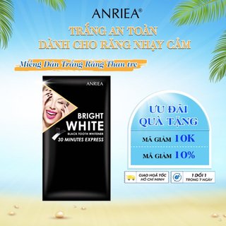 ANRIEA 1 gói miếng dán trắng răng Anriea than hoạt tính cải thiện màu răng A03